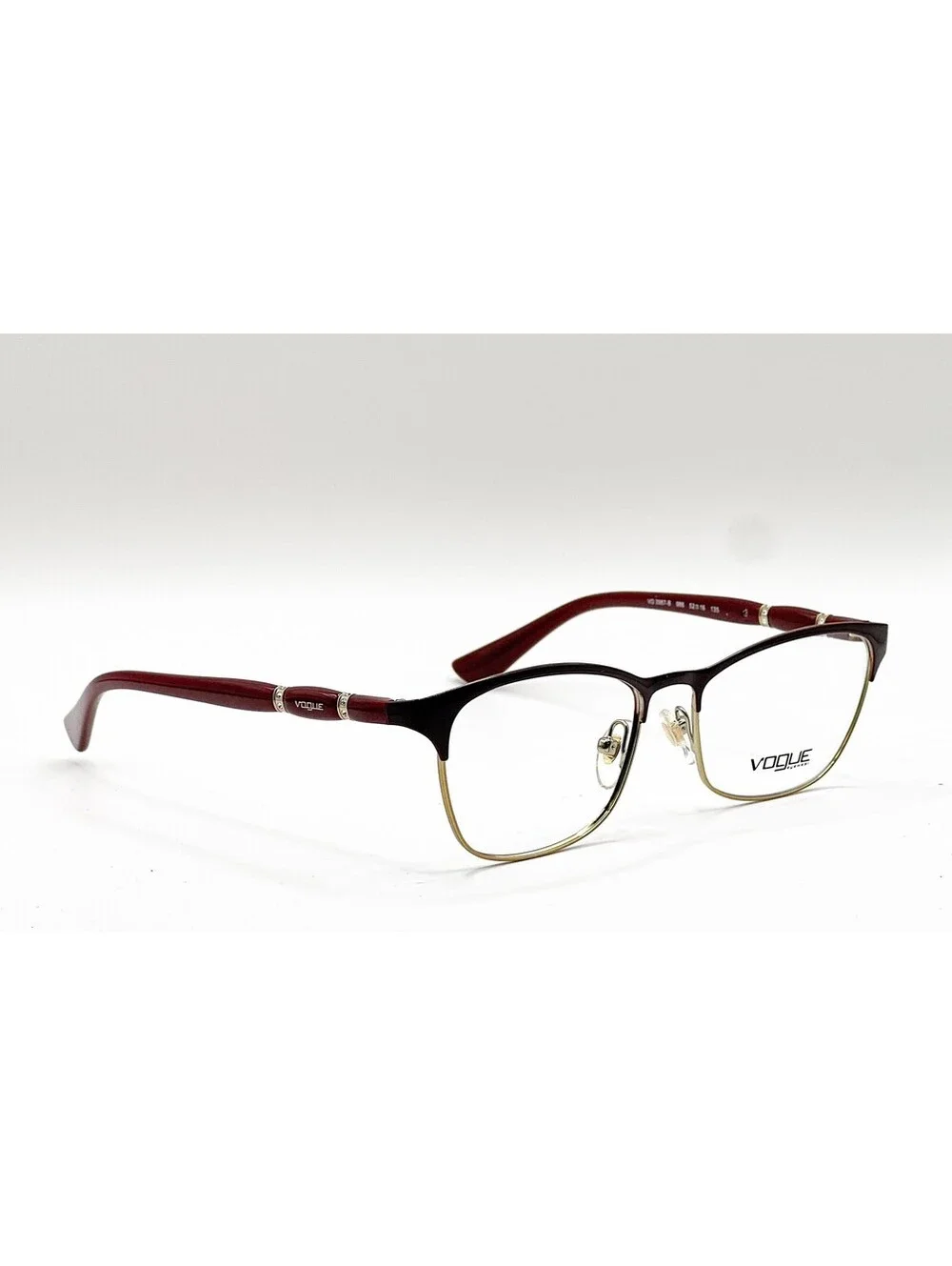 Vogue VO 3987-B 986 Top Bordeaux/Pale Gold Authentic Eyeglass Frames 52-16